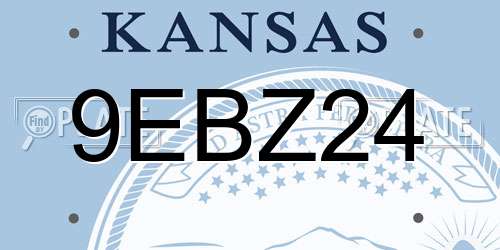 9EBZ24 Kansas License Plate