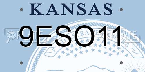 9ESO11 Kansas License Plate