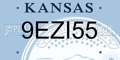 9EZI55 Kansas License Plate