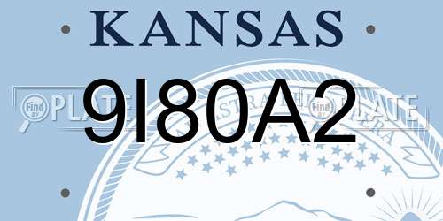 9I80A2 Kansas License Plate