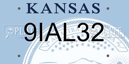 9IAL32 Kansas License Plate