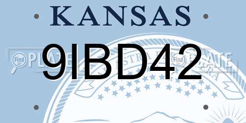 9IBD42 Kansas License Plate