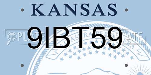 9IBT59 Kansas License Plate