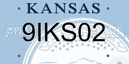 9IKS02 Kansas License Plate