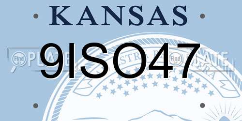 9ISO47 Kansas License Plate