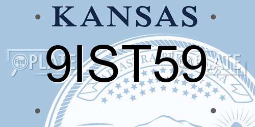 9IST59 Kansas License Plate