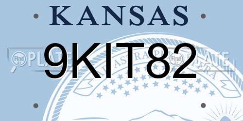 9KIT82 Kansas License Plate