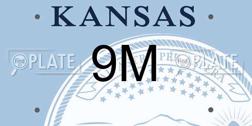 9M Kansas License Plate