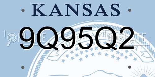 9Q95Q2 Kansas License Plate