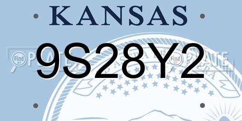 9S28Y2 Kansas License Plate