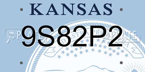 9S82P2 Kansas License Plate