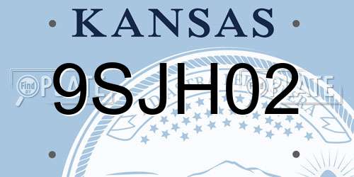 9SJH02 Kansas License Plate