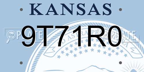 9T71R0 Kansas License Plate