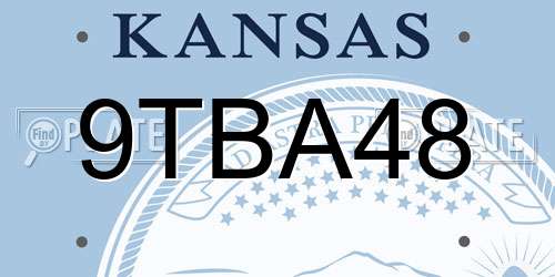 9TBA48 Kansas License Plate
