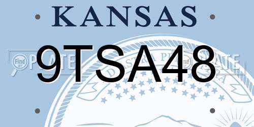 9TSA48 Kansas License Plate