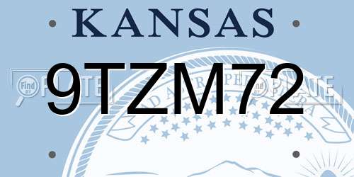 9TZM72 Kansas License Plate