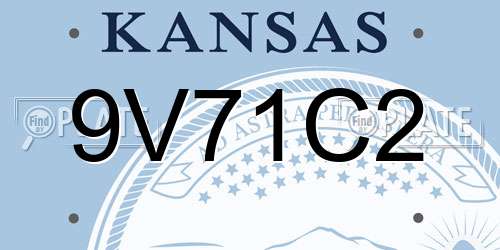 9V71C2 Kansas License Plate