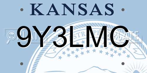 9Y3LMC Kansas License Plate