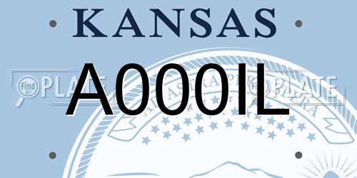 A000IL Kansas License Plate