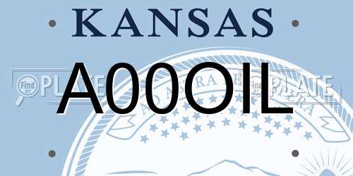 A00OIL Kansas License Plate