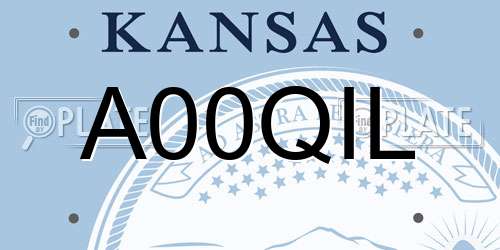 A00QIL Kansas License Plate