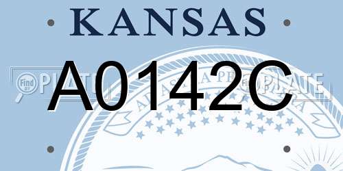 A0142C Kansas License Plate