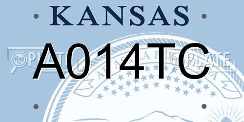A014TC Kansas License Plate