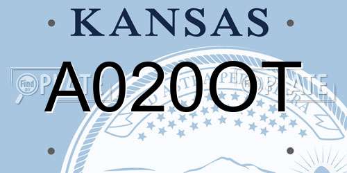 A020OT Kansas License Plate