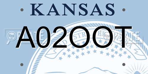 A02OOT Kansas License Plate