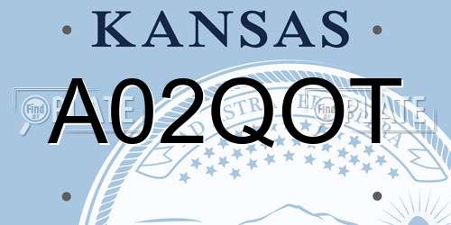 A02QOT Kansas License Plate
