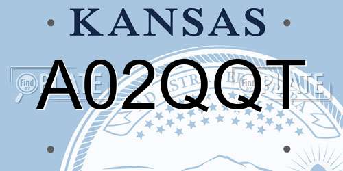 A02QQT Kansas License Plate
