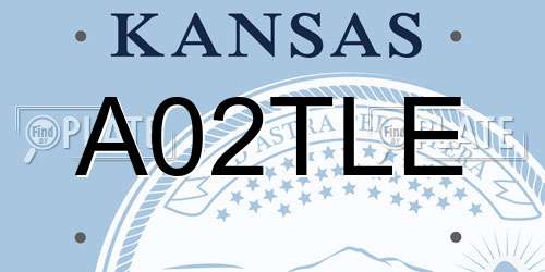 A02TLE Kansas License Plate