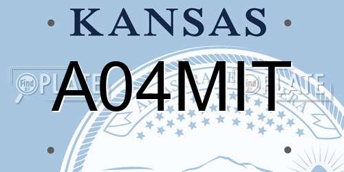 A04MIT Kansas License Plate
