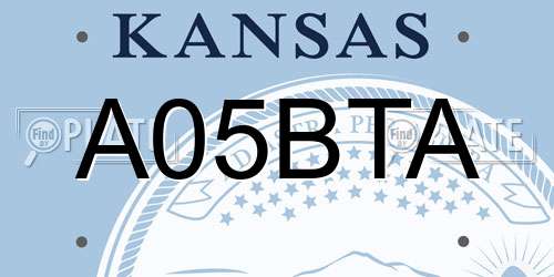 A05BTA Kansas License Plate