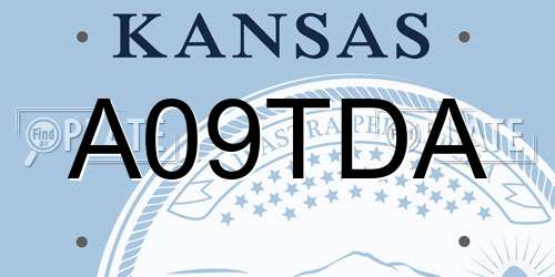 A09TDA Kansas License Plate