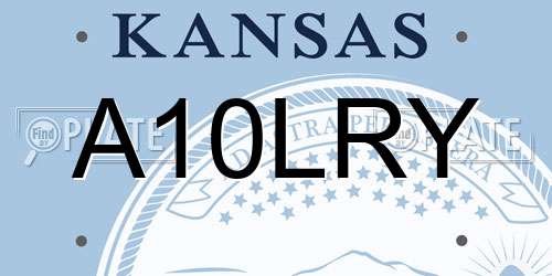 A10LRY Kansas License Plate