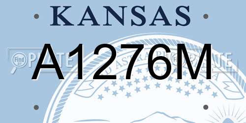 A1276M Kansas License Plate
