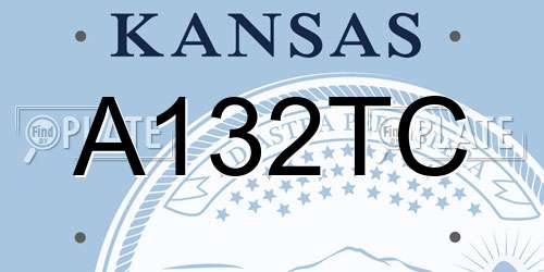 A132TC Kansas License Plate