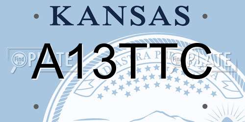 A13TTC Kansas License Plate