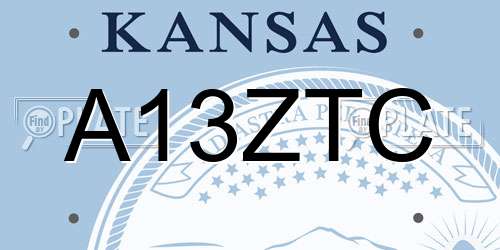 A13ZTC Kansas License Plate