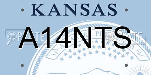 A14NTS Kansas License Plate