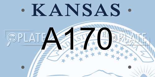 A170 Kansas License Plate