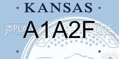 A1A2F Kansas License Plate