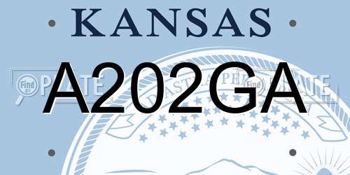 A202GA Kansas License Plate