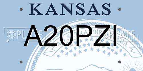 A20PZI Kansas License Plate