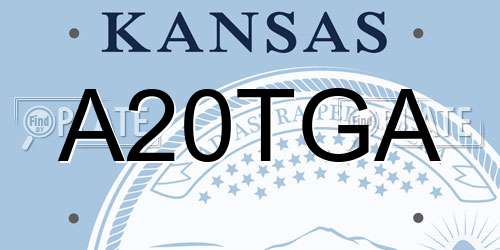 A20TGA Kansas License Plate