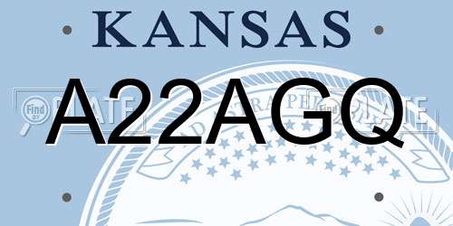 A22AGQ Kansas License Plate