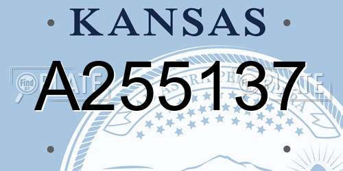A255137 Kansas License Plate