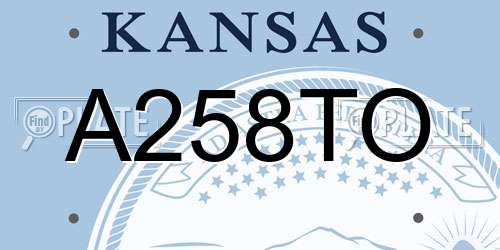 A258TO Kansas License Plate
