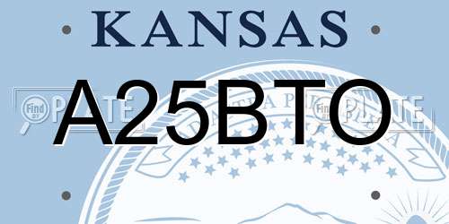 A25BTO Kansas License Plate